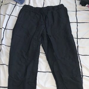 Drawstring Joggers Black Capri Trousers- A New Day